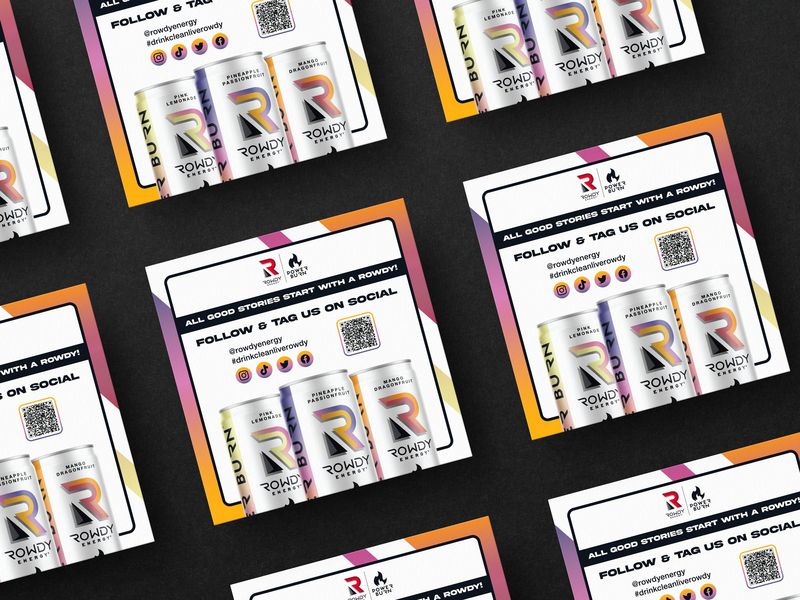 Energy Drink Square PostCard