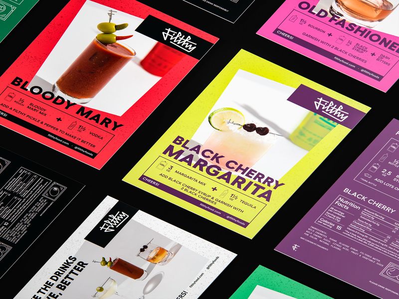 Drink Recipe Postcard Designs