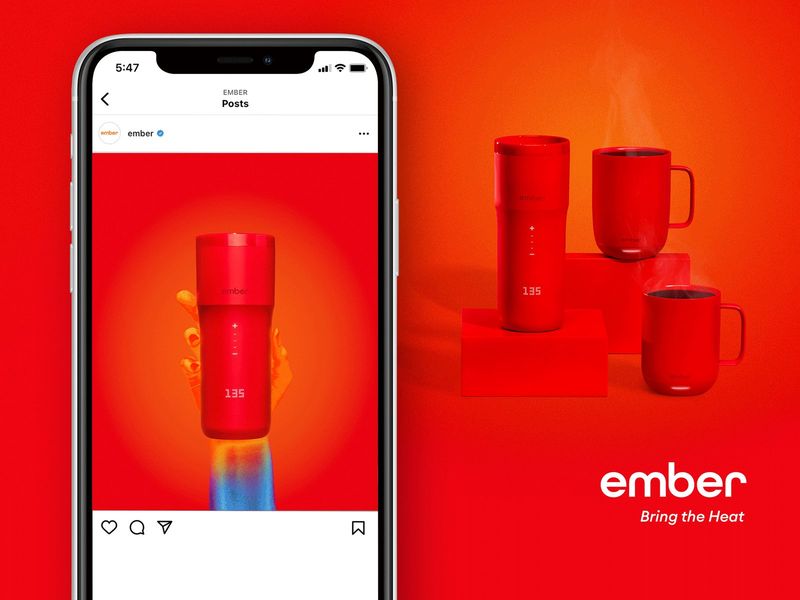 Drink Warmer Product Red Social Media Design