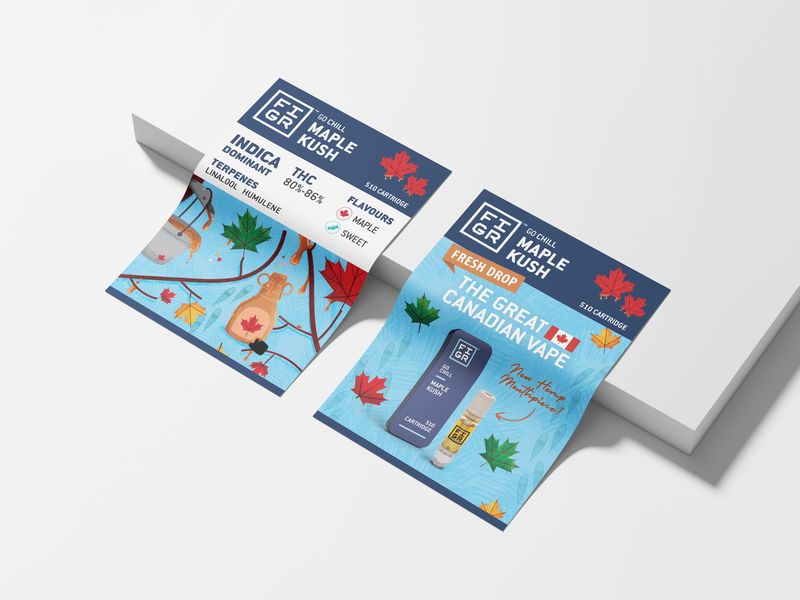 Poster design and retail display graphic for Homegrown Cannabis Co, illustrated trade marketing asset for events and retail promotions featuring vintage style cannabis plant illustration