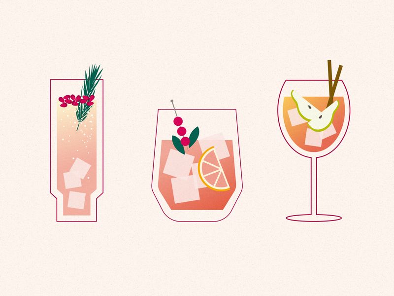 Holiday Drink Illustrations