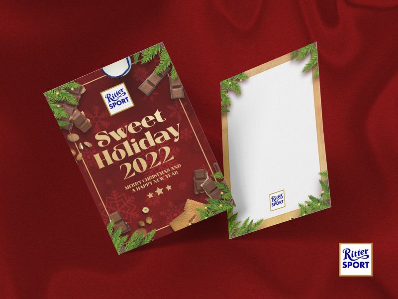 Chocolate Brand Christmas Holiday Card