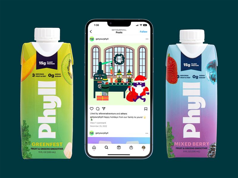 Protein Smoothie Christmas Social Media Design