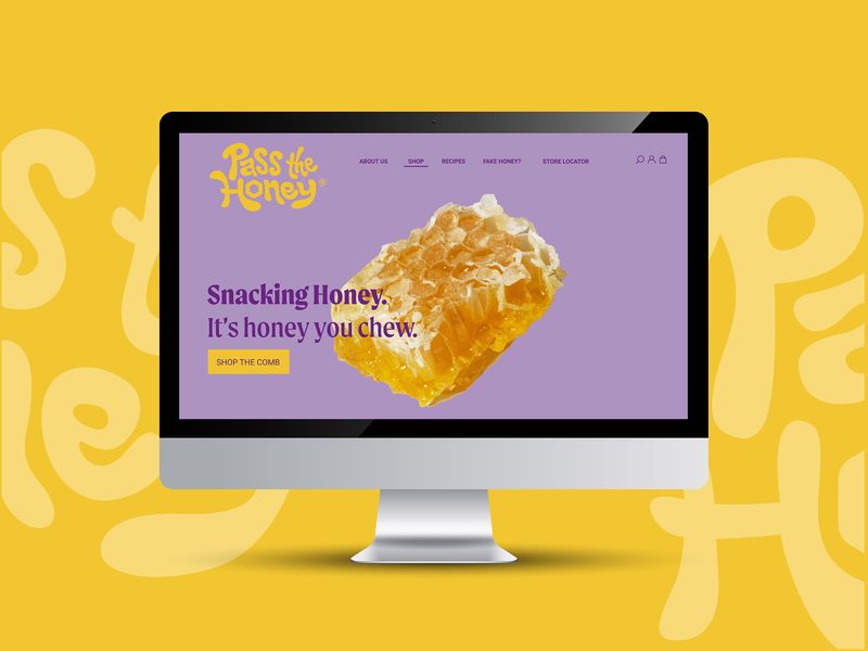 Honey Website Wireframe Design