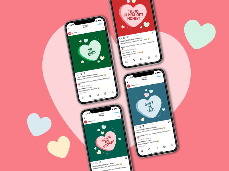 Candy Hearts Social Media Design