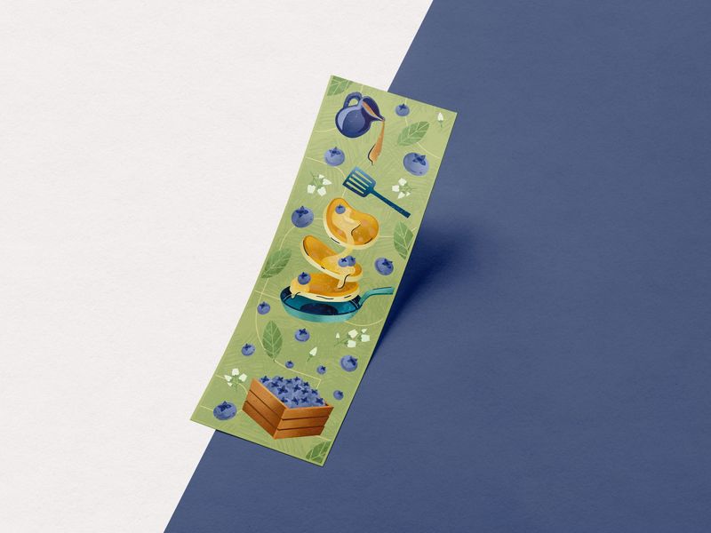 Blueberry Pancake Illustration