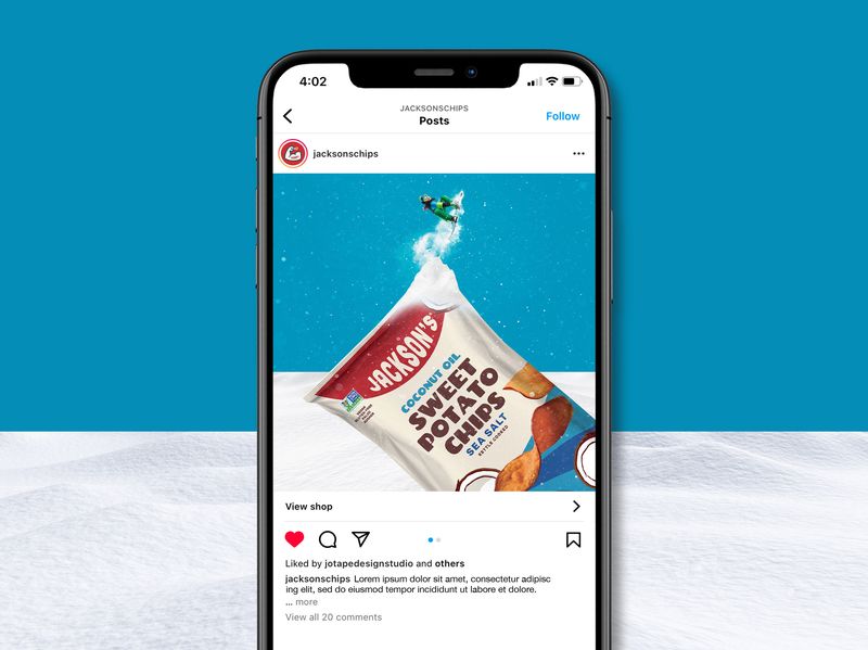 Chips Snowboarding Social Media Design