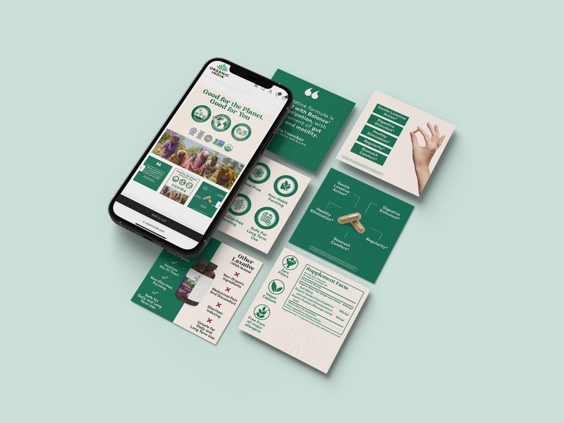 Organic Supplements Product Info Design