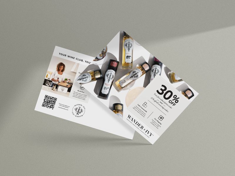 Wine Club Postcard Design