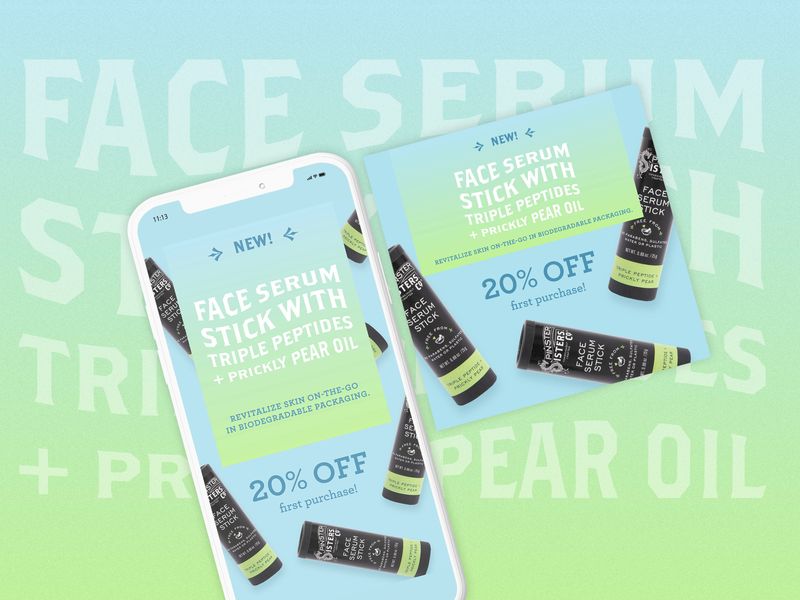 Face Serum Social Media Cards