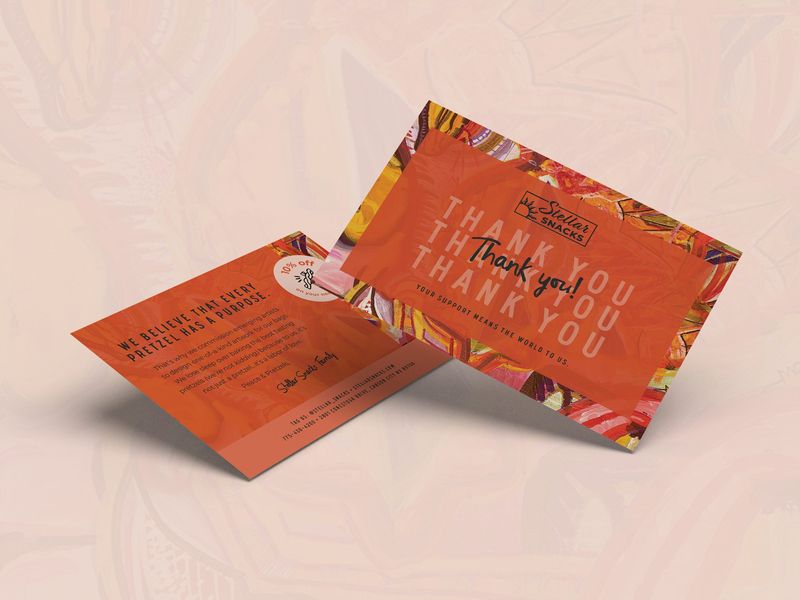 Pretel Snack Thank You Card Design