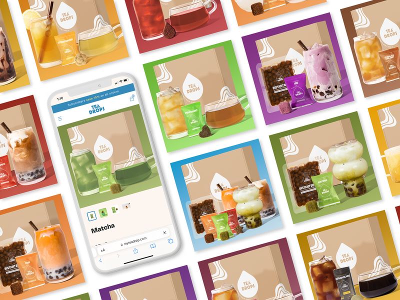 Tea Drops Ad Designs