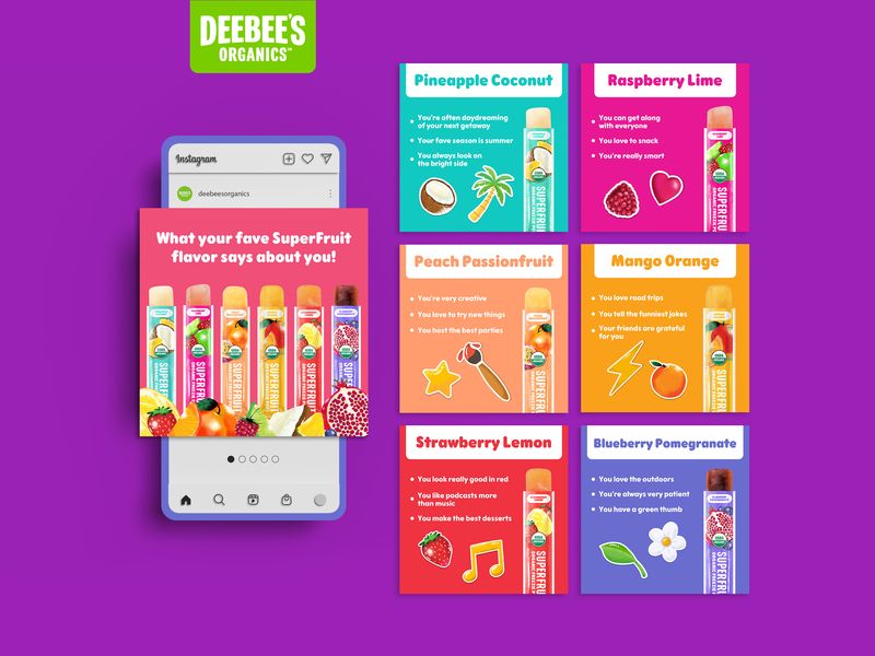 Fruit Freezies Social Media Design