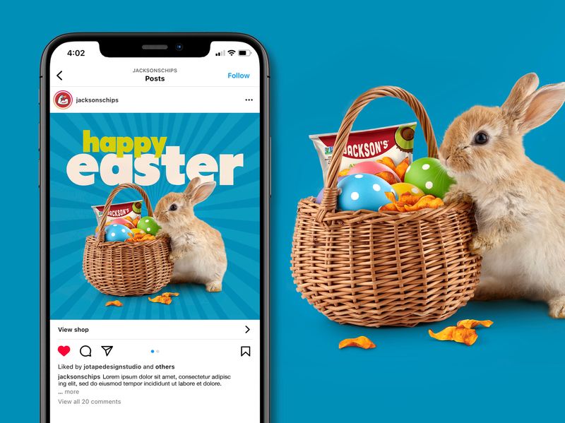 Easter Social Media Design for Chips Brand