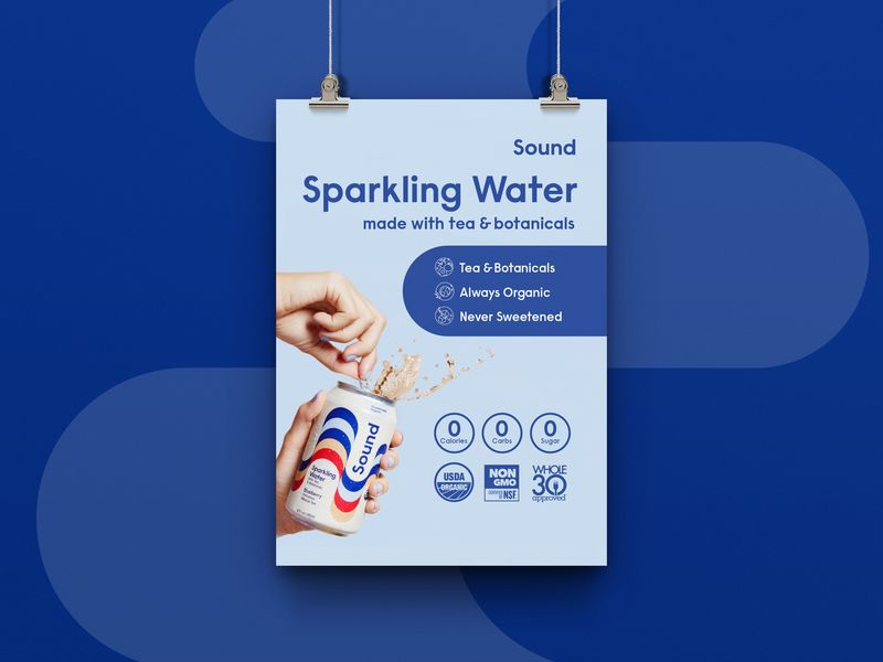 Sparkling Water Sell Sheet Design