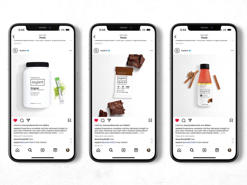 Healthy Beverage Social Media Designs