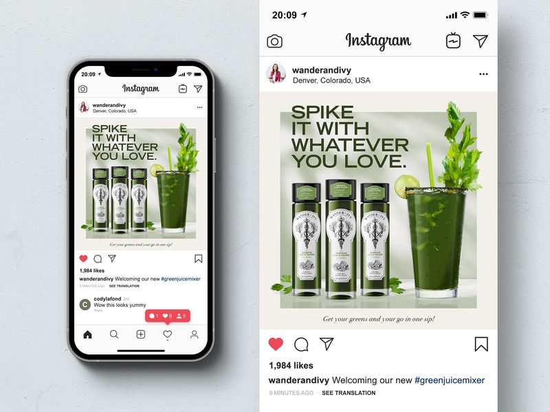 Green Juice Social Media Design