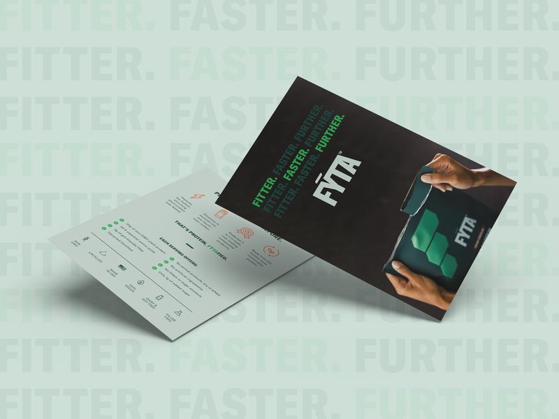 Protein Powder Postcard Design