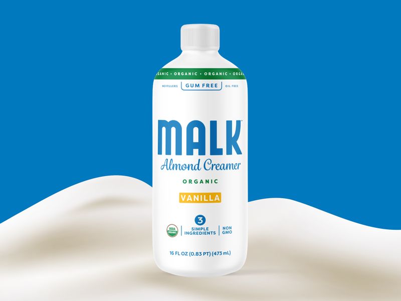 Vanilla Almond Creamer Bottle Design