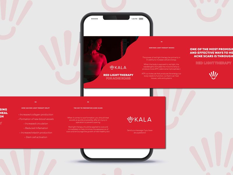 Red Light Therapy Social Content Design
