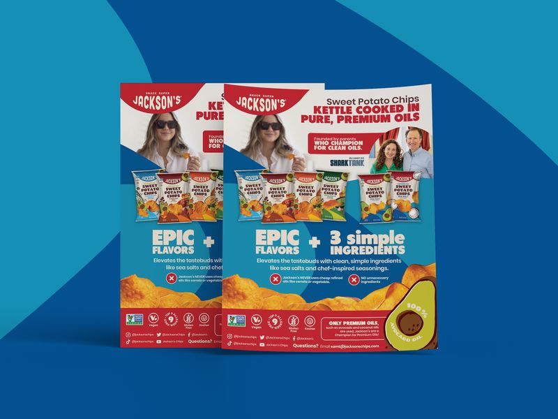 Sweet Potato Chips Sell Sheet Design