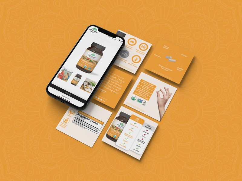 Organic Supplements Product Info Cards