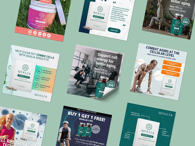 Aging Supplements Social Media Design