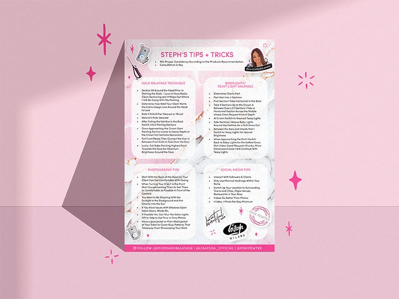 Hair Care Fact Sheet Design