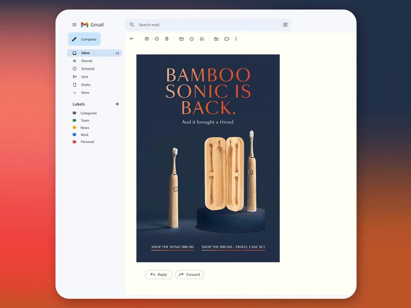 Bamboo Toothbrush Email Design