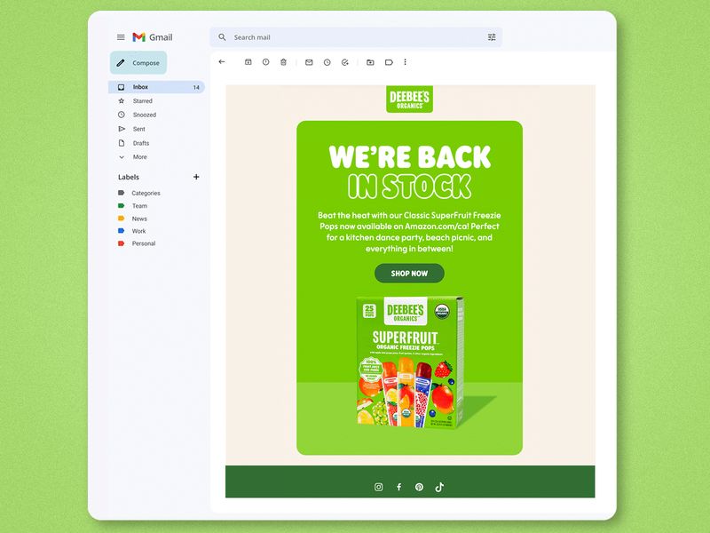 Fruit Freezie Email Design