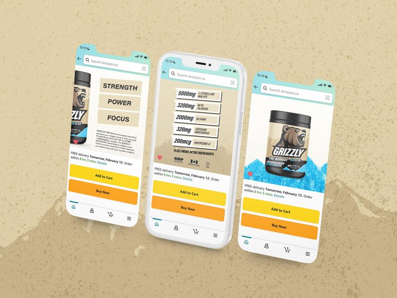 Amazon Pre-Workout Product Info Images