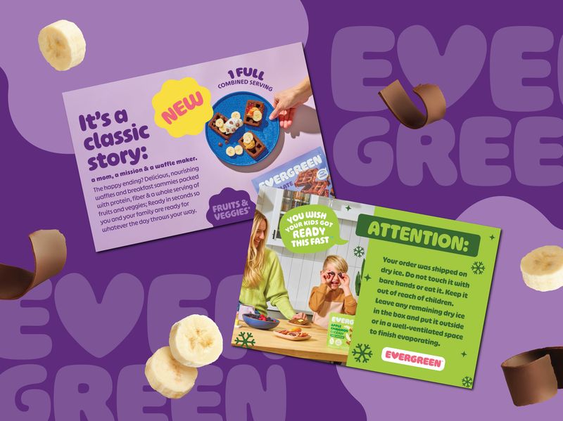 Waffle brand Postcard Designs