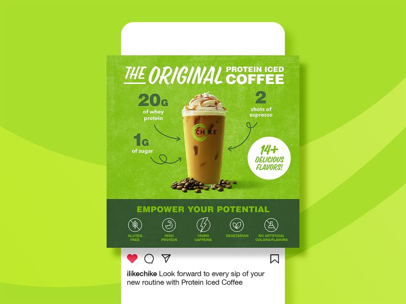 Social Media Post for Protein Coffee
