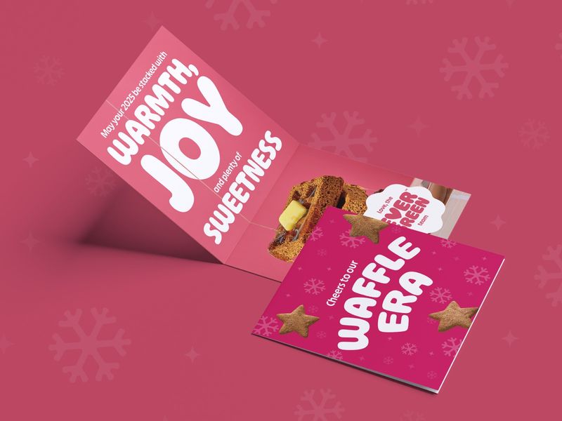 Card Design for Waffle Brand