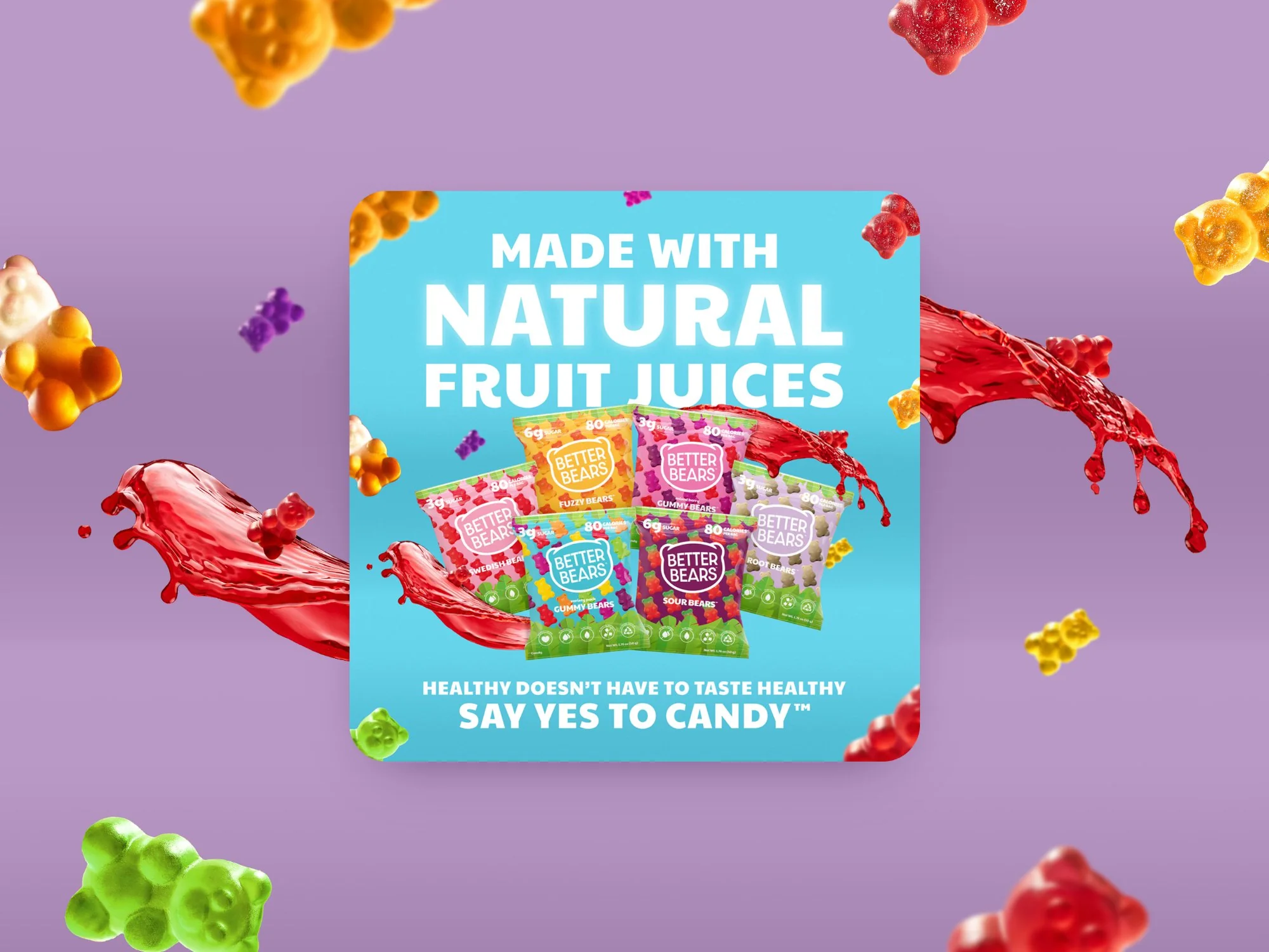 Ad Design for Gummy Candy Brand