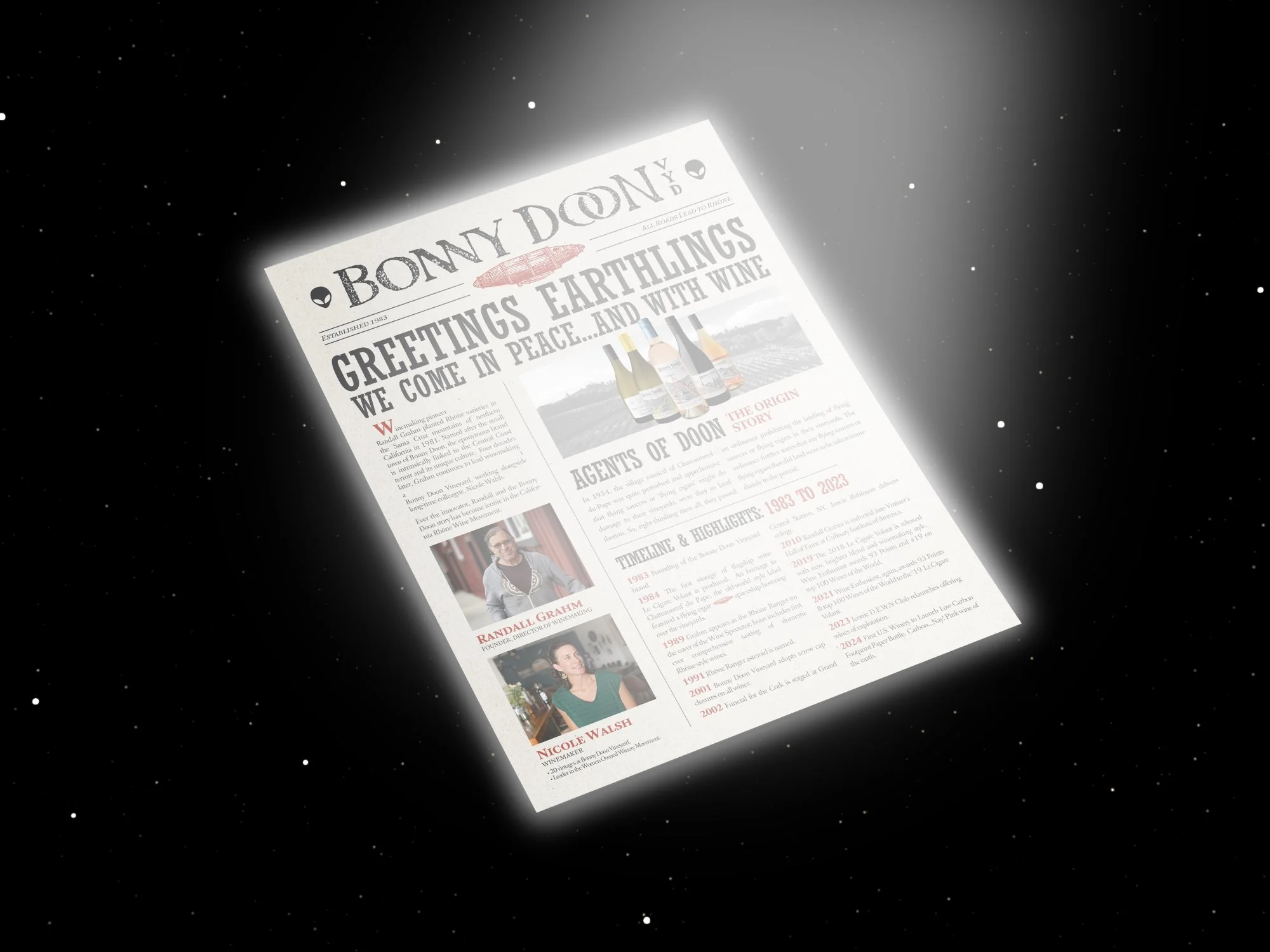 Sell Sheet for Wine Brand