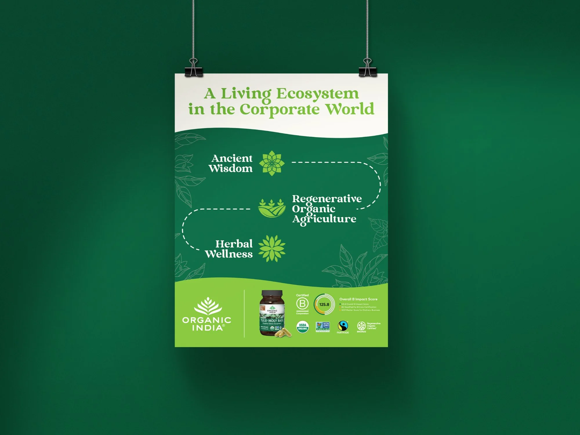 Corporate Poster for Herbal Supplement Brand