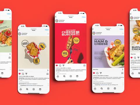 Social Media Flavor Posts for Frozen Wrap Brand
