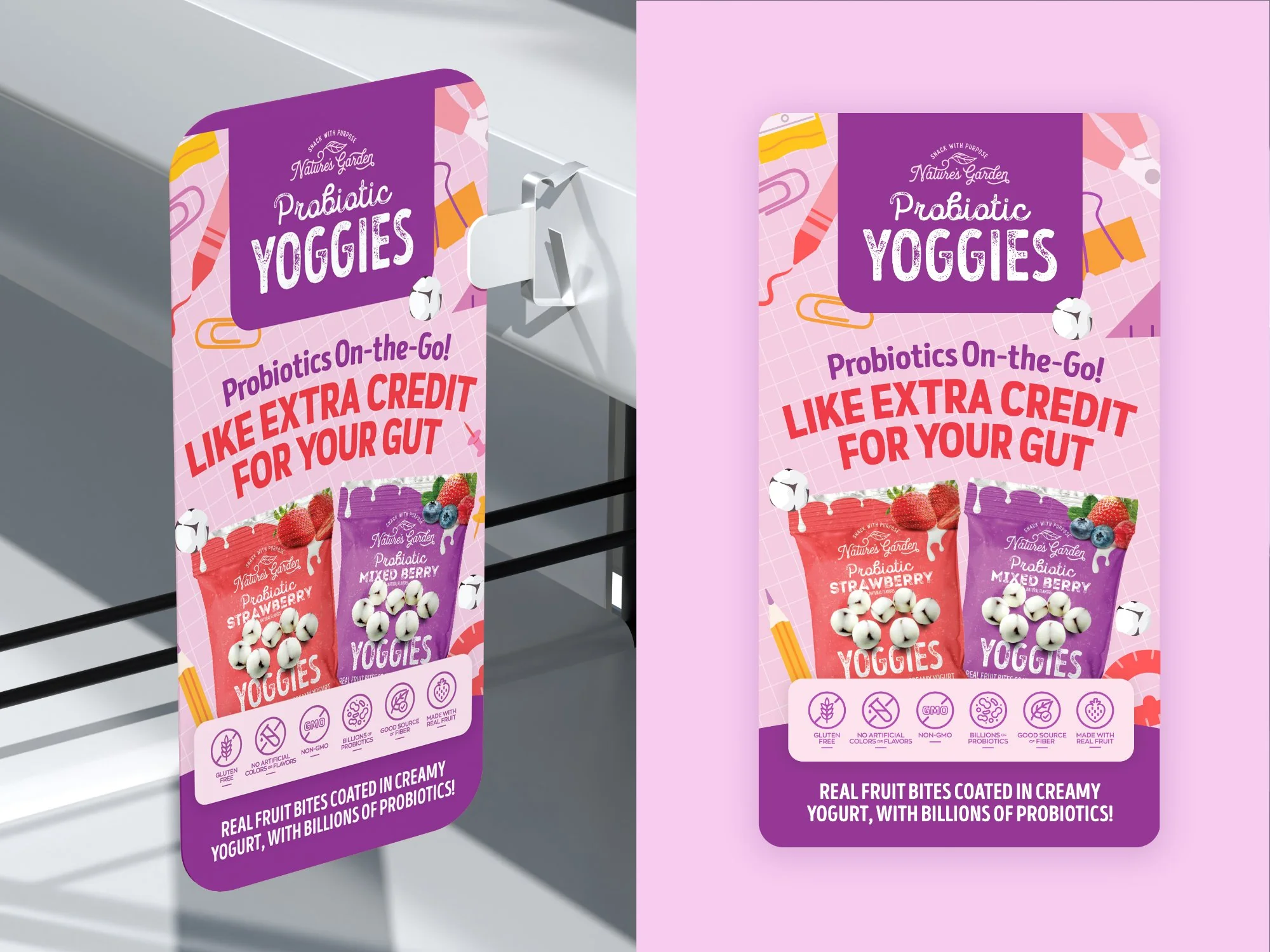 Shelf Talker for Probiotic Snack Brand (2)