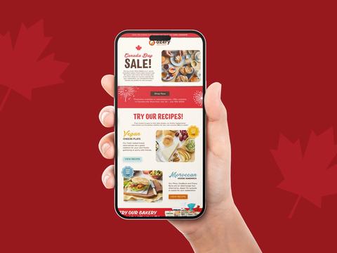 Canada Day Email for Bakery Brand