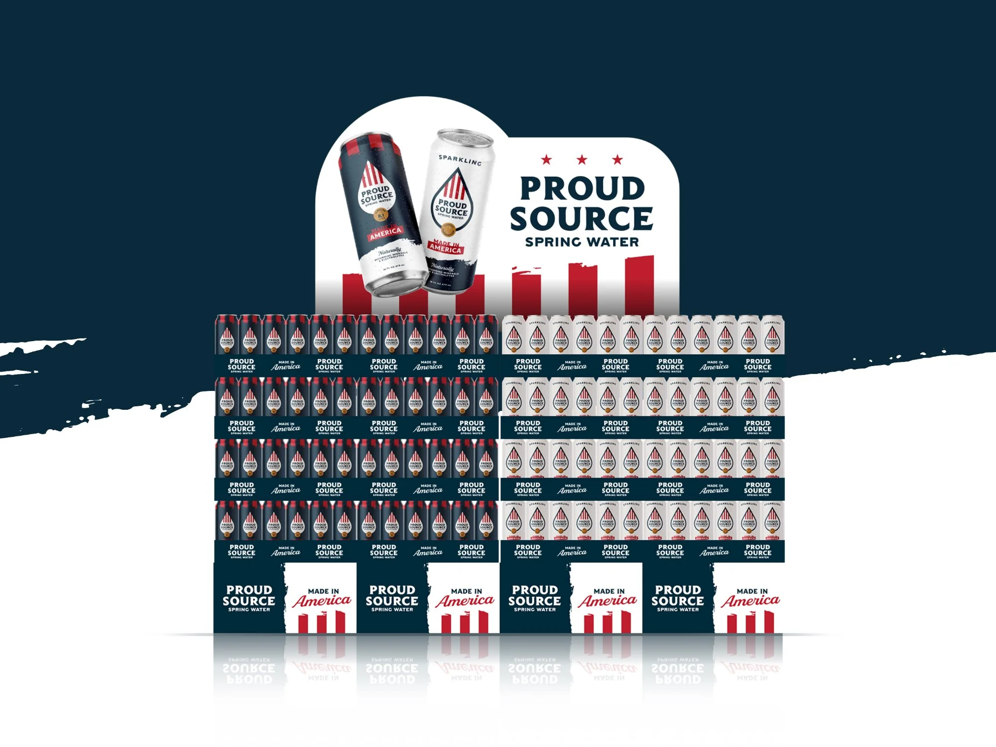 Endcap Display for Spring Water Brand