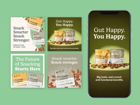 Ad Suite for Probiotic Almond Brand