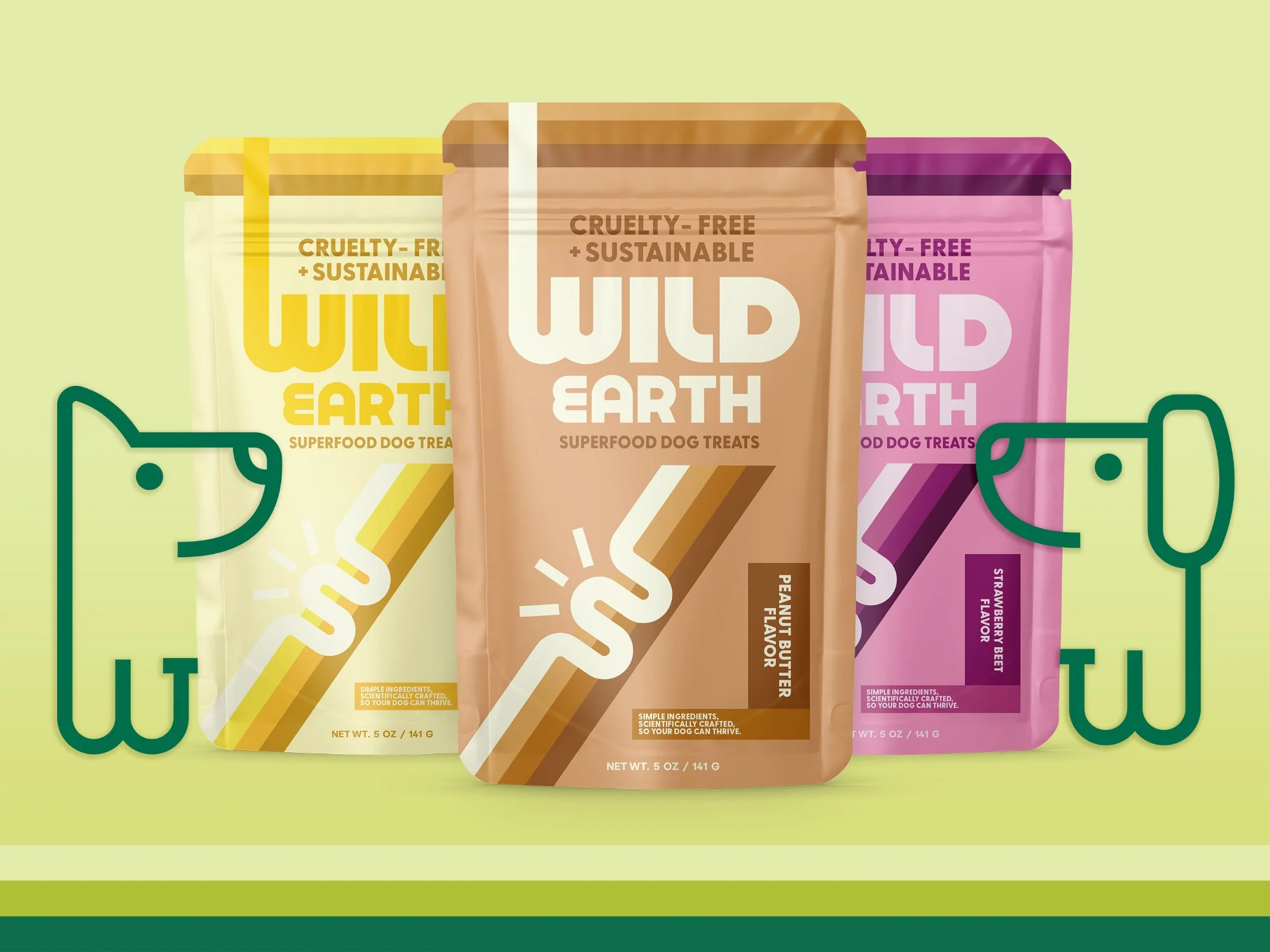 Dog Treat Packaging for Plant-Based Pet Brand