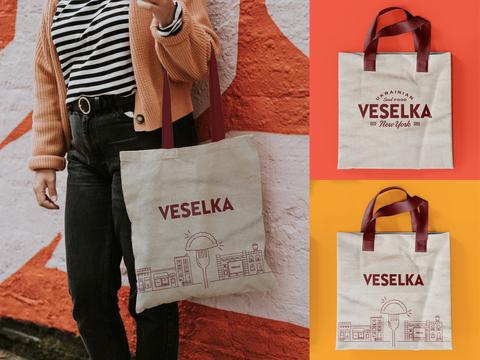 Tote Bag Design for Ukrainian Restaurant Brand