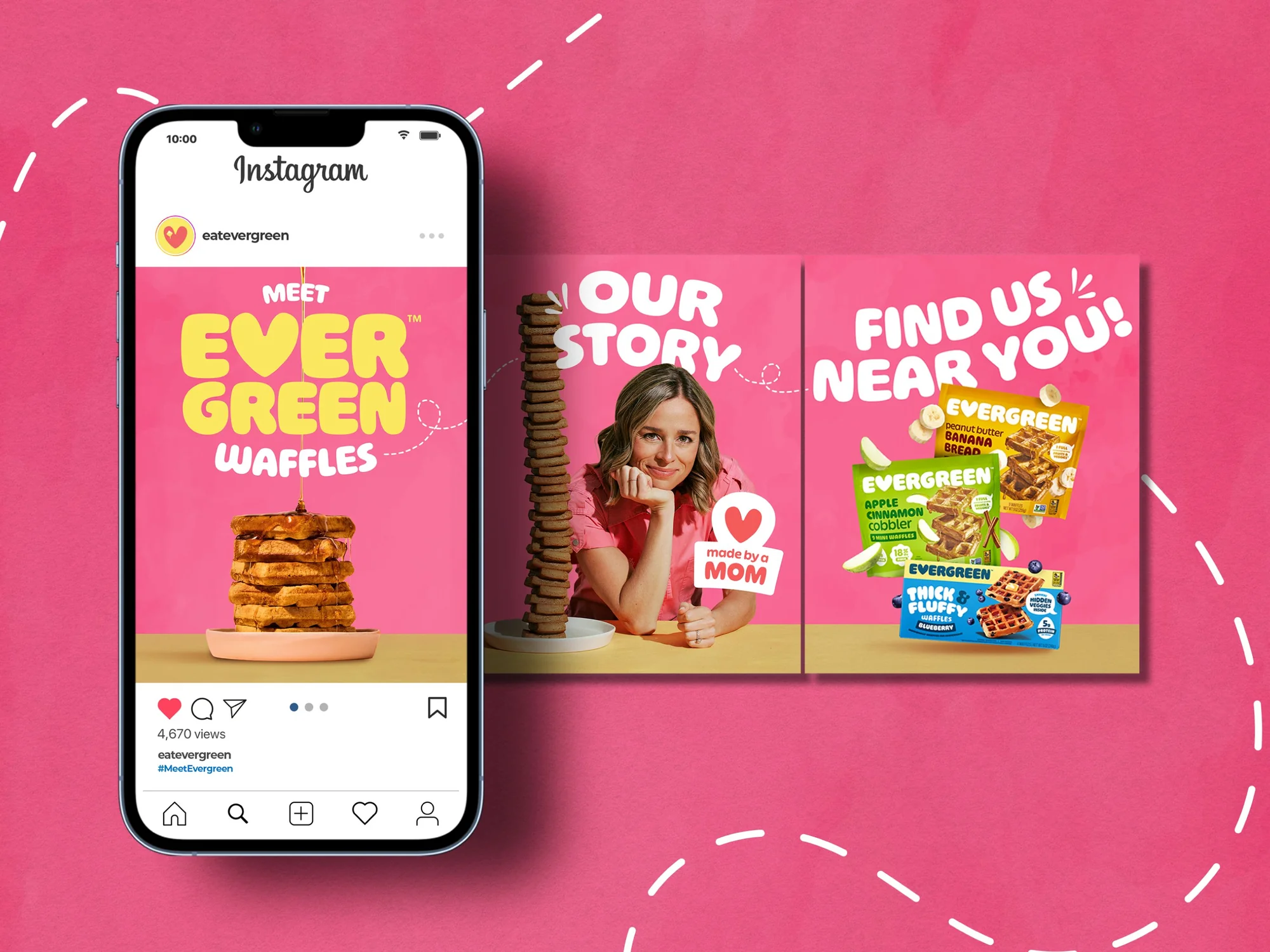 Instagram Pinned Posts for Frozen Waffle Brand