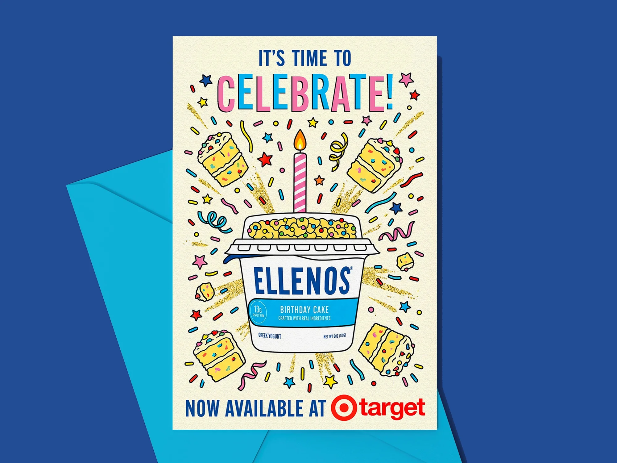 Retail Launch Card for Greek Yogurt Brand