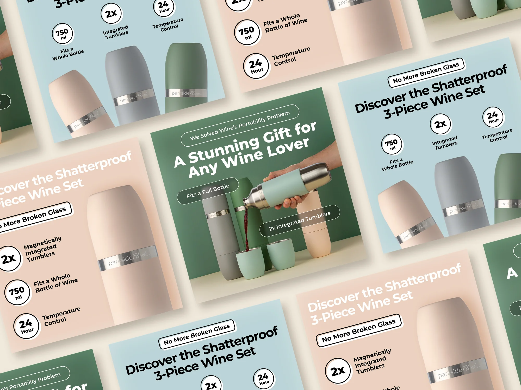 Parkside Flask Ad Suite for Premium Flask Brand