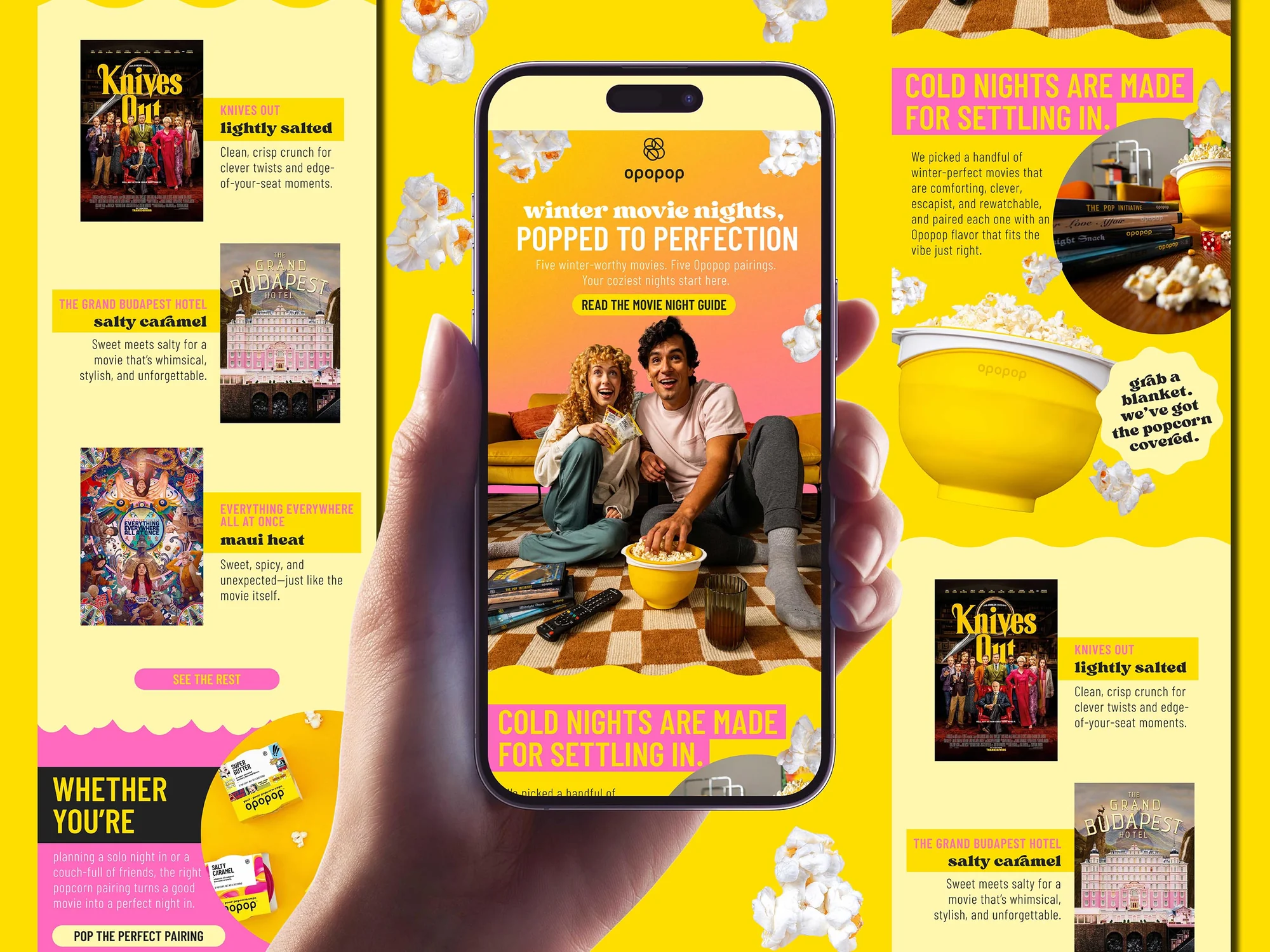 Movie Night Email for Gourmet Popcorn Brand