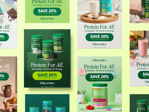 Protein Campaign Ad Suite for Health Supplement Brand