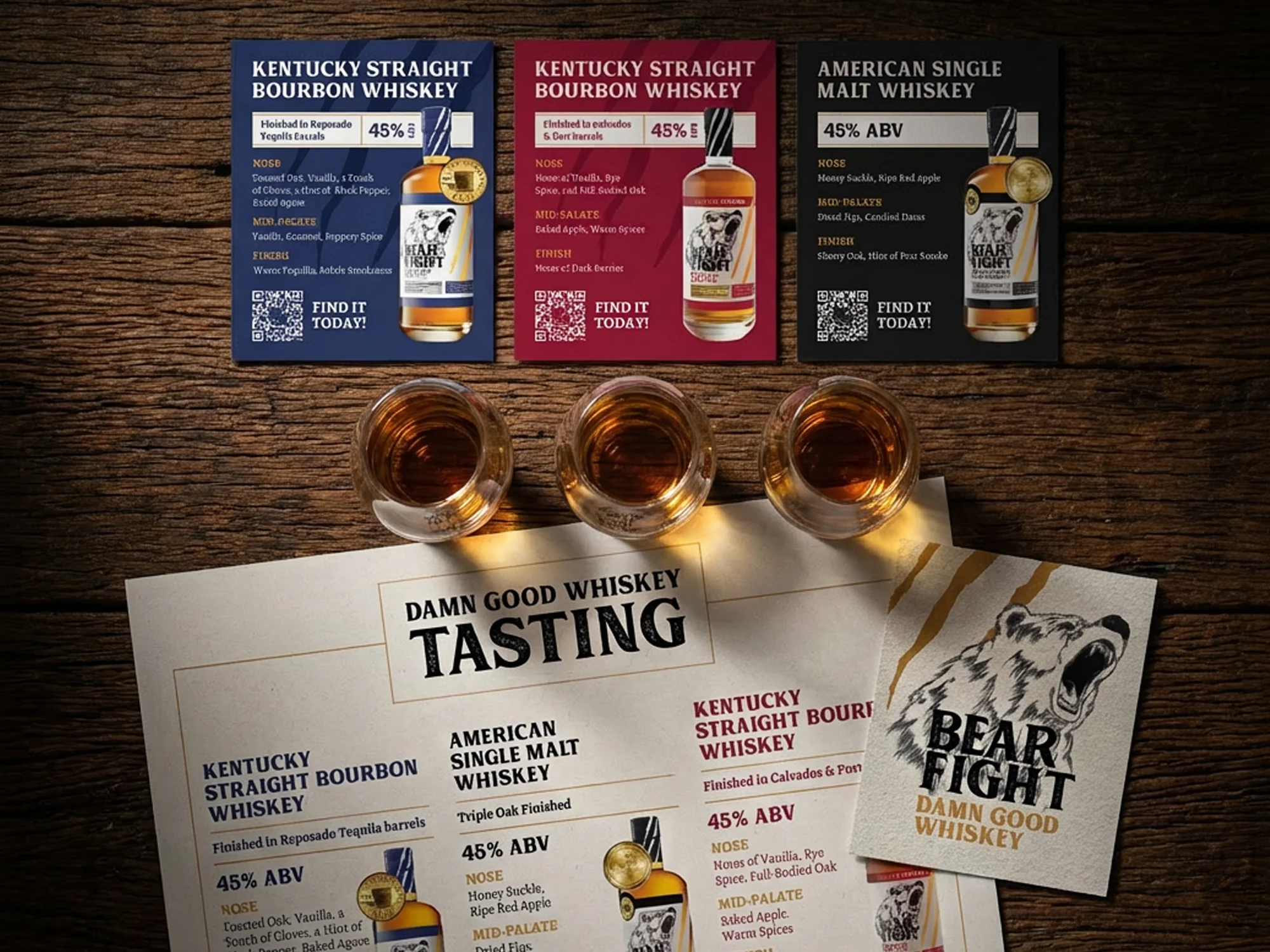 Tasting Material for Bourbon Whiskey Brand